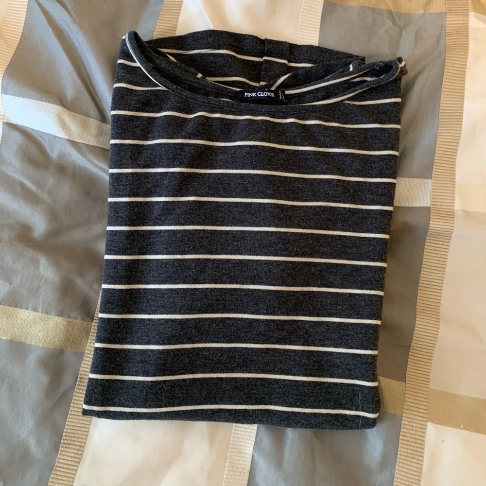 Grey and light pink tee